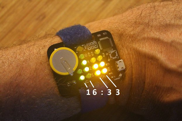 Simple Rechargeable Binary Watch