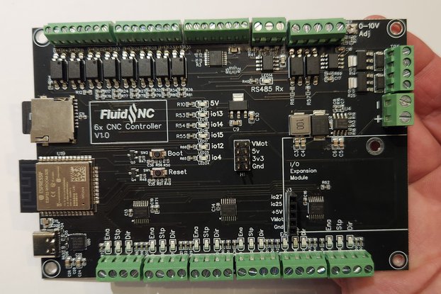 6x CNC Controller for FluidNC (integrated ESP32)