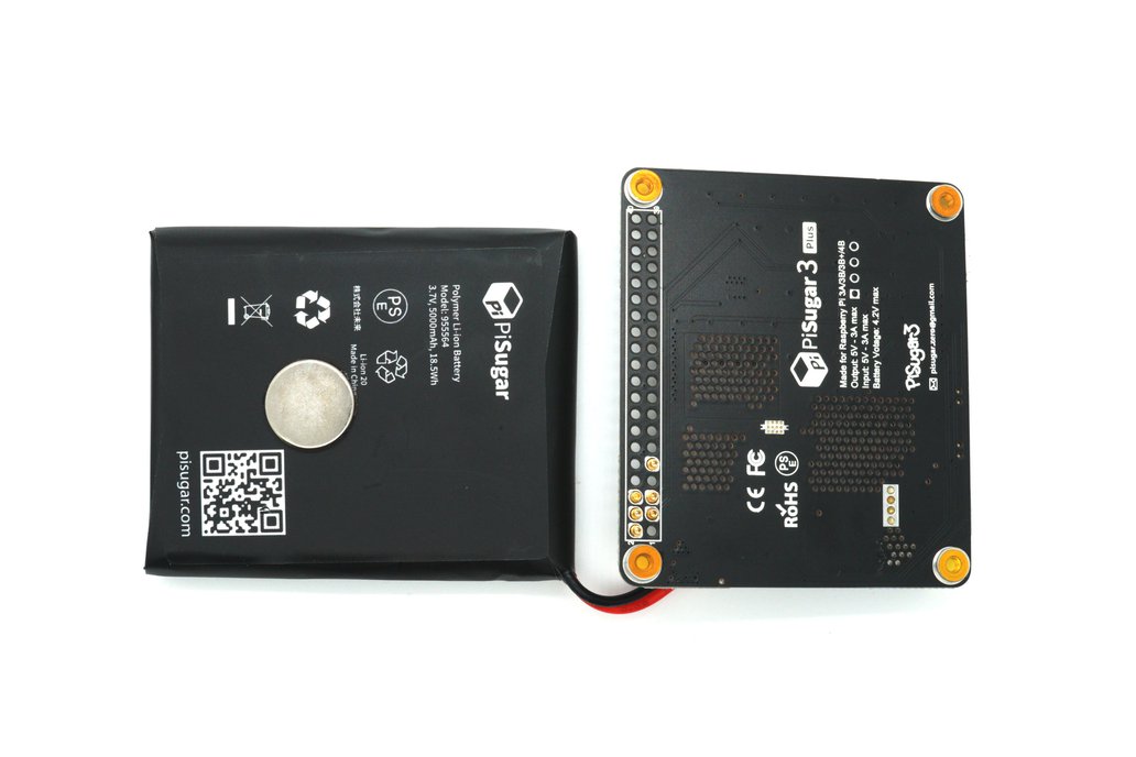 Pisugar 3 Plus: Battery for Raspberry Pi 3B/3B+/4B from PiSugar