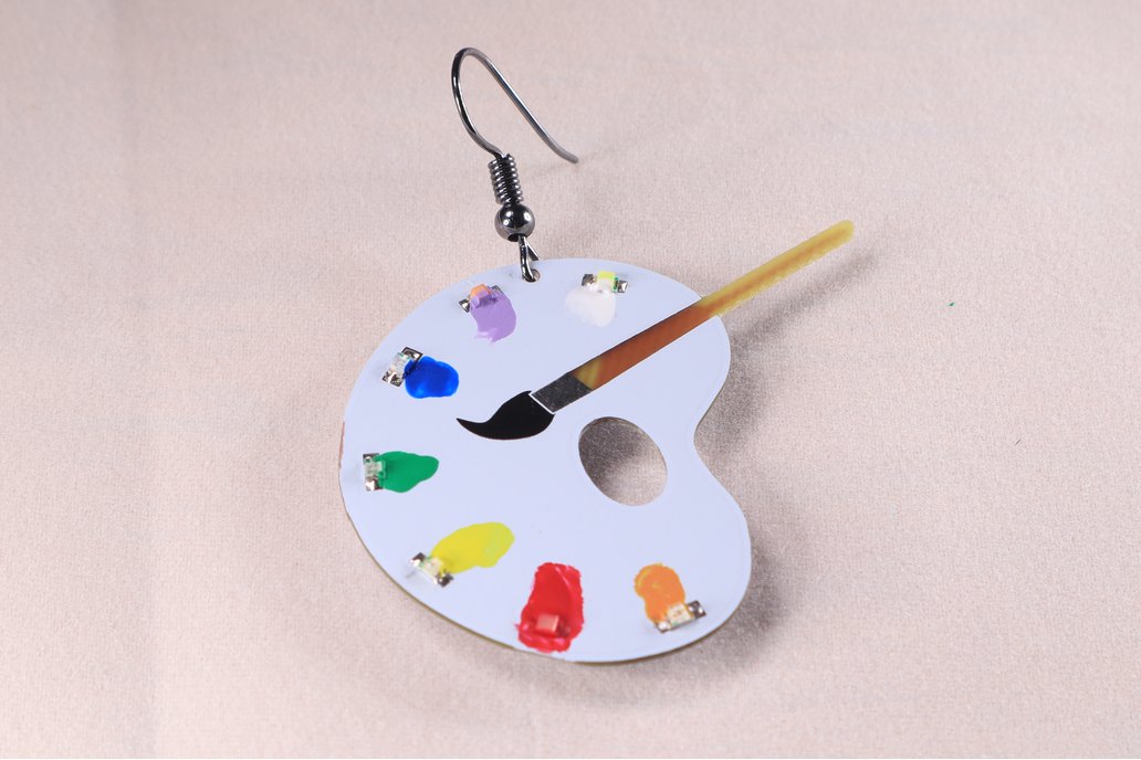 Art Palette Colored Led Earrings Pair From California Steam On