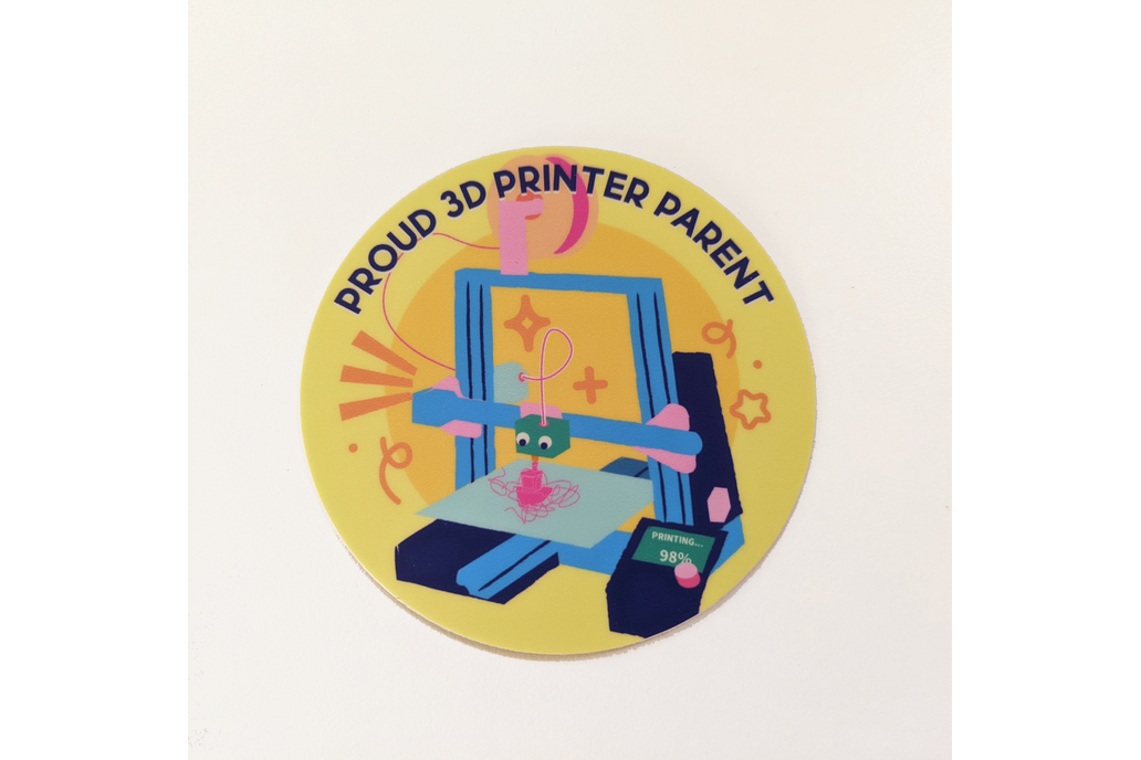 Proud 3D Printer Parent Vinyl Sticker 1