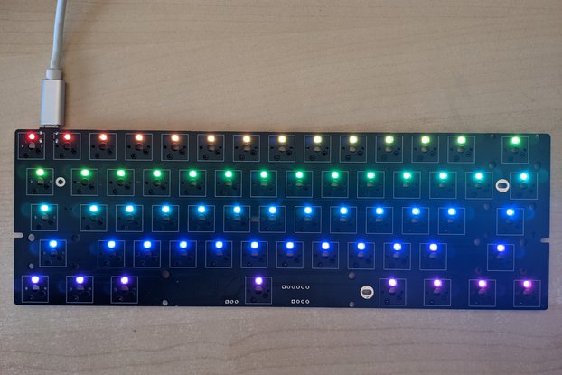 PyKey60 - RGB Keyboard PCB with a RP2040