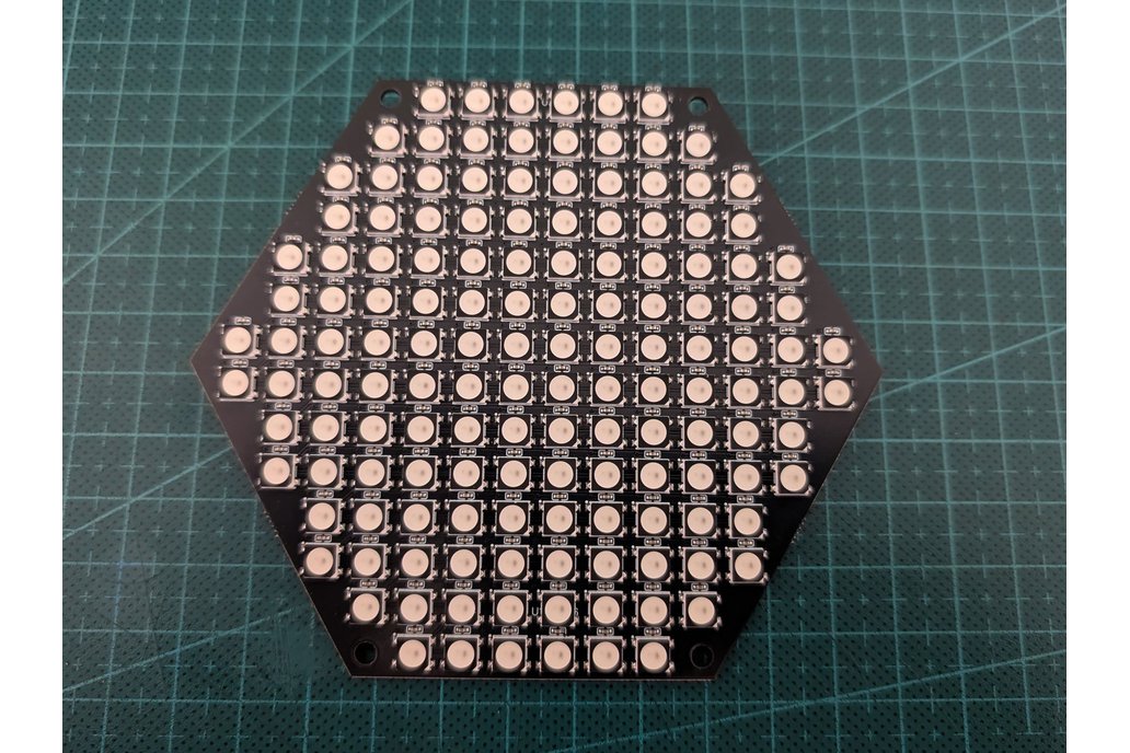 Hexagonal leds matrix - 144x WS2812B-B/W 1