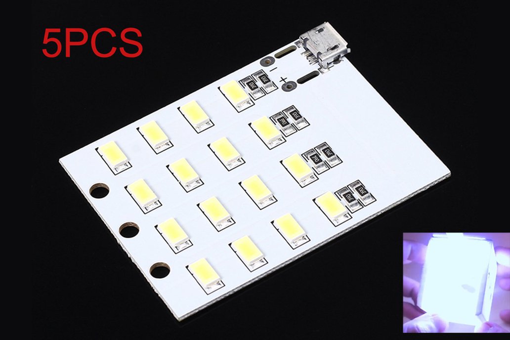 5pcs Micro USB 5730 SMD LED Emergency Light(12510) 1