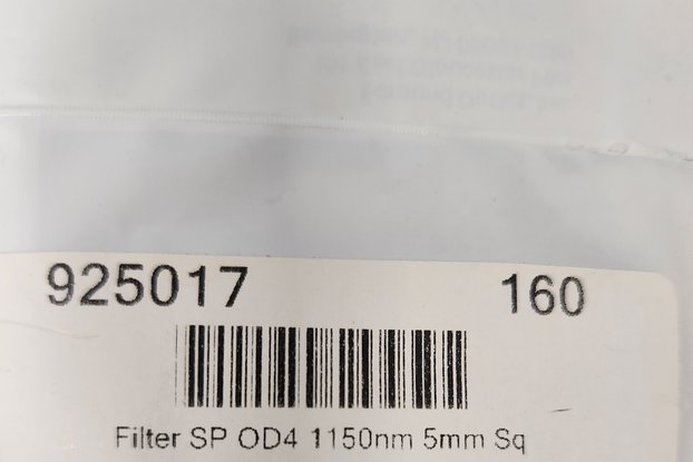 1150nm 5x 5 mm , OD 6.0 Shortpass Filter