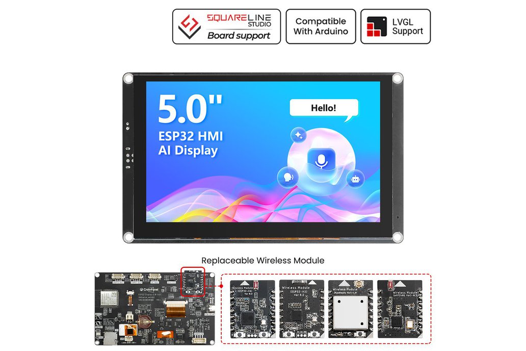 CrowPanel Advance 5.0-HMI ESP32 AI Display 800x480 1