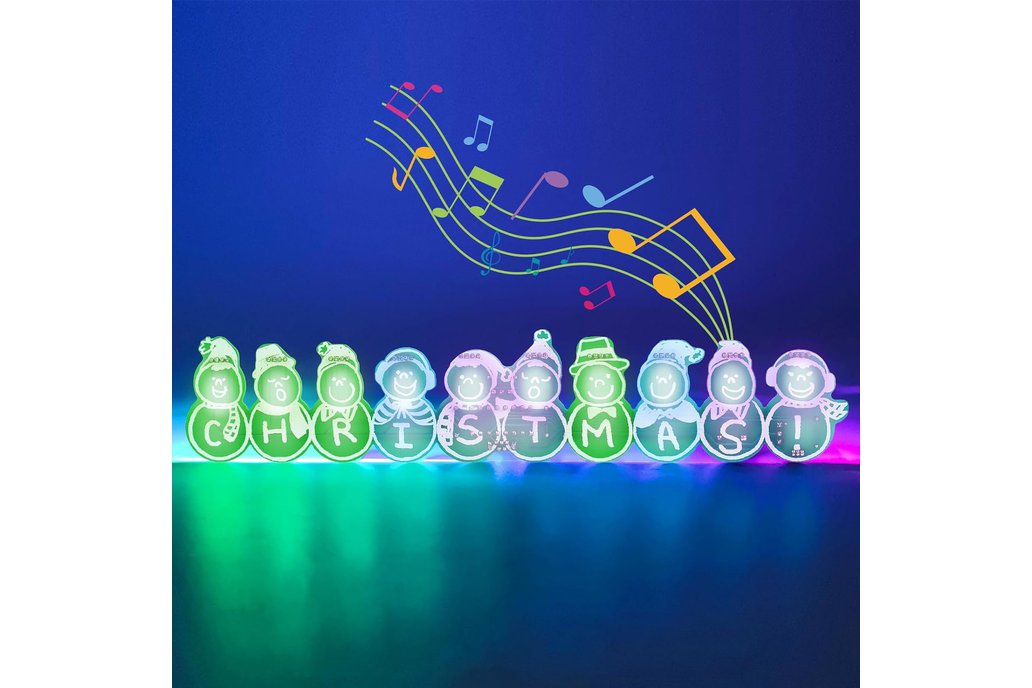 RGB LED Musical Snowman Soldering Kit for Xmas 1