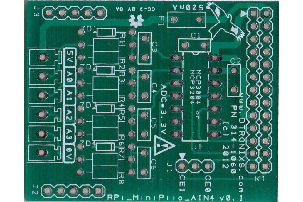 Raspberry PIIO - AIN4 4ch Analogue Input (PCB) 1