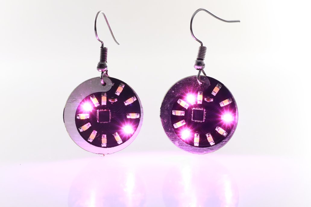 Spiral LED earrings (pair) 1