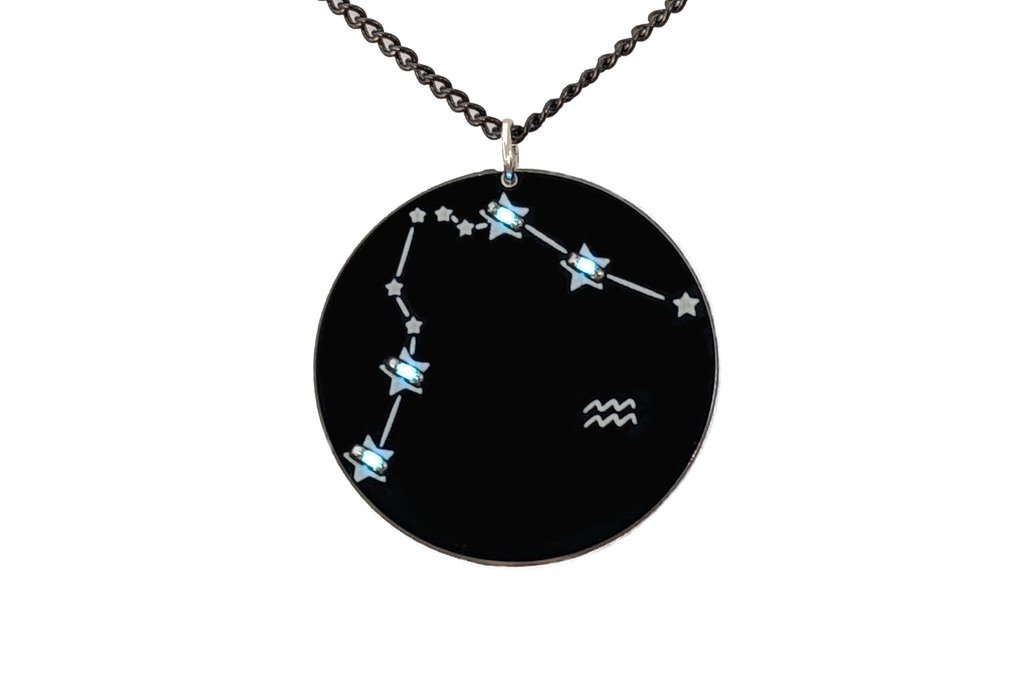 Aquarius birth month star sign necklace 🏺 1
