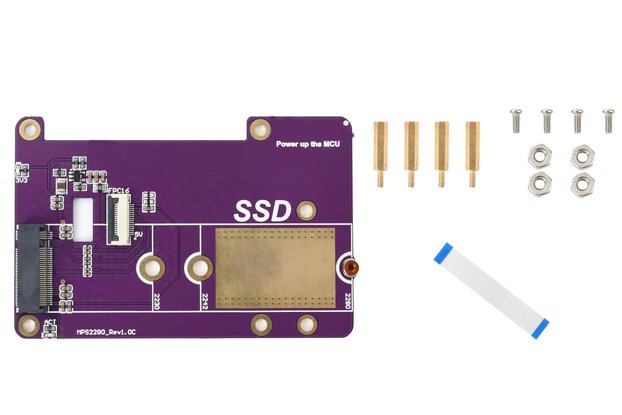Raspberry Pi 5 PCIe to M.2 NVMe SSD Adapter