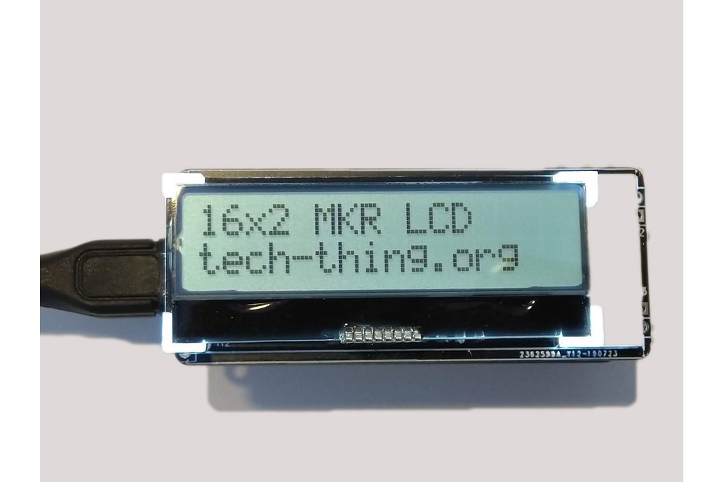 MKR Arduino 16x2 LCD shield 1