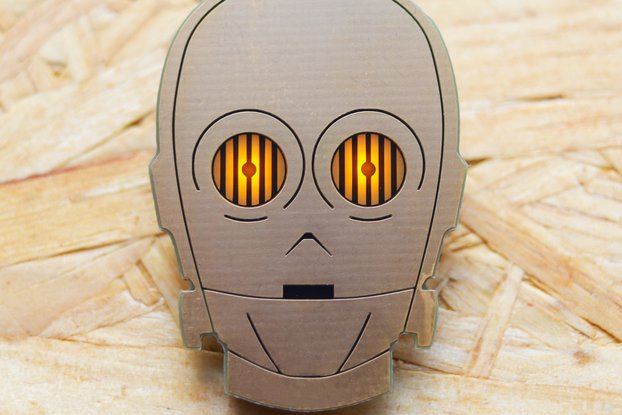 C-3PO Electronic Led Pin Badge