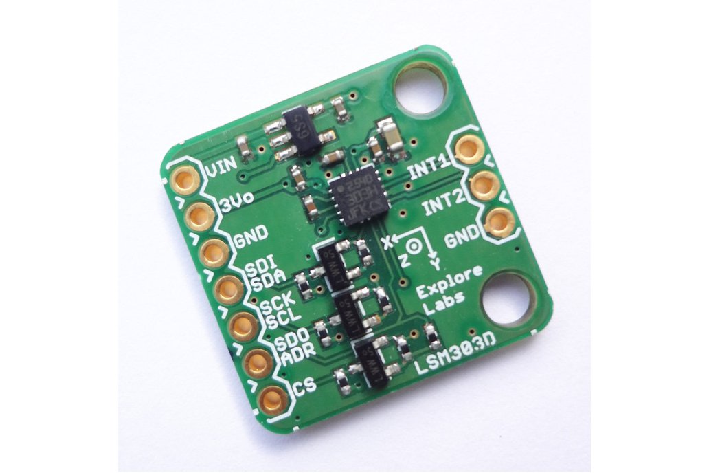 LSM303D 3D Accelerometer + 3D Magnetometer Board 1