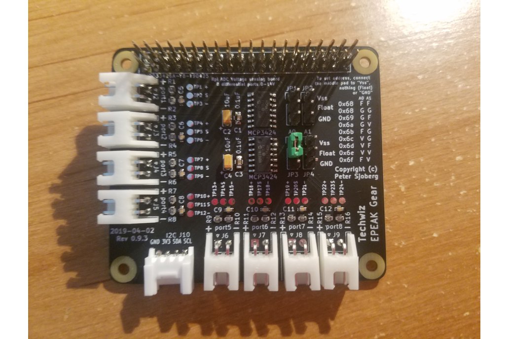 raspberry pi 8 channel 0-14V ADC board for voltage 1