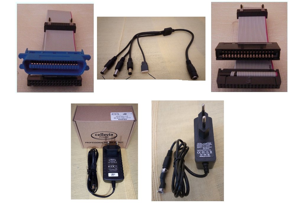 Amstrad CPC Plus Ribbon & Power Cables 5v 12v PSU 1
