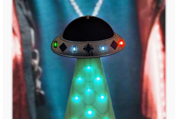 UFO Jewelry LED Animations unique festive Necklace