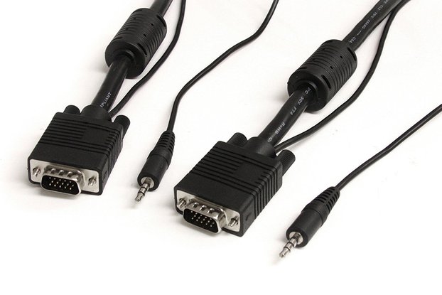 15 ft Coax Hi-Res Monitor VGA Cable with Audio 