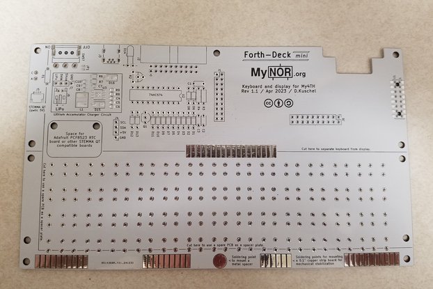 Forth Deck, My4TH, MyNor, DIY Hardware Project