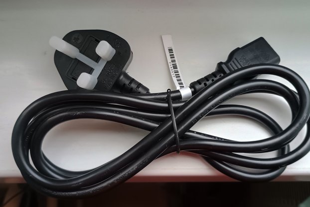 2xUK Mains Power Cable (Type G to IEC C13), 1.8m