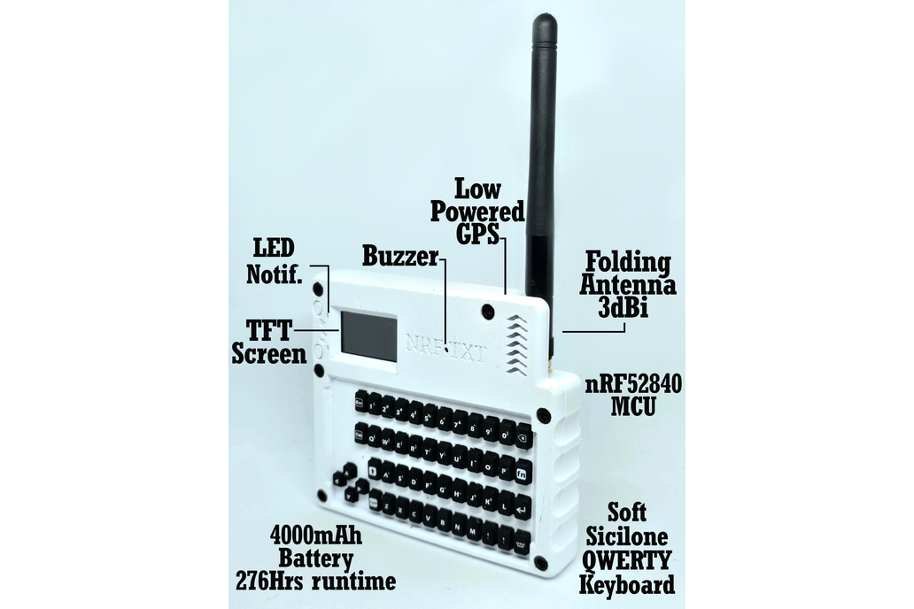 NRF-TXT - Stand Alone Meshtastic node (Complete) 1