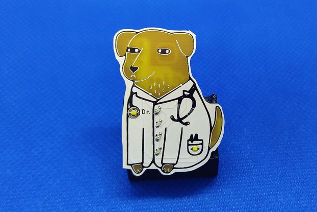 Dogtor pin badge