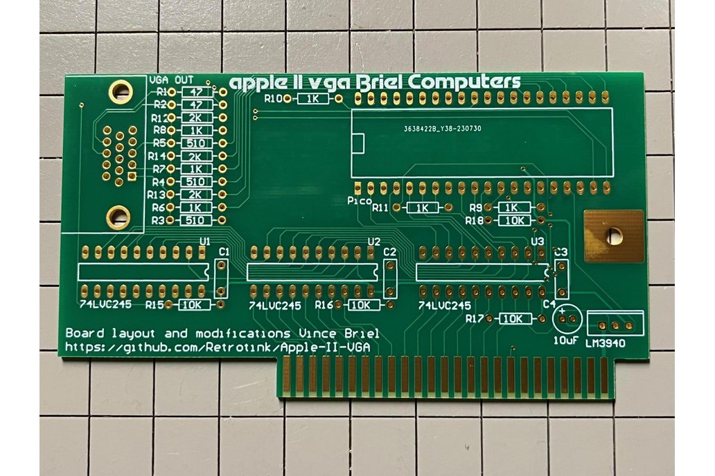 APPLE II, II+, IIe VGA Graphics Card, PCB only 1