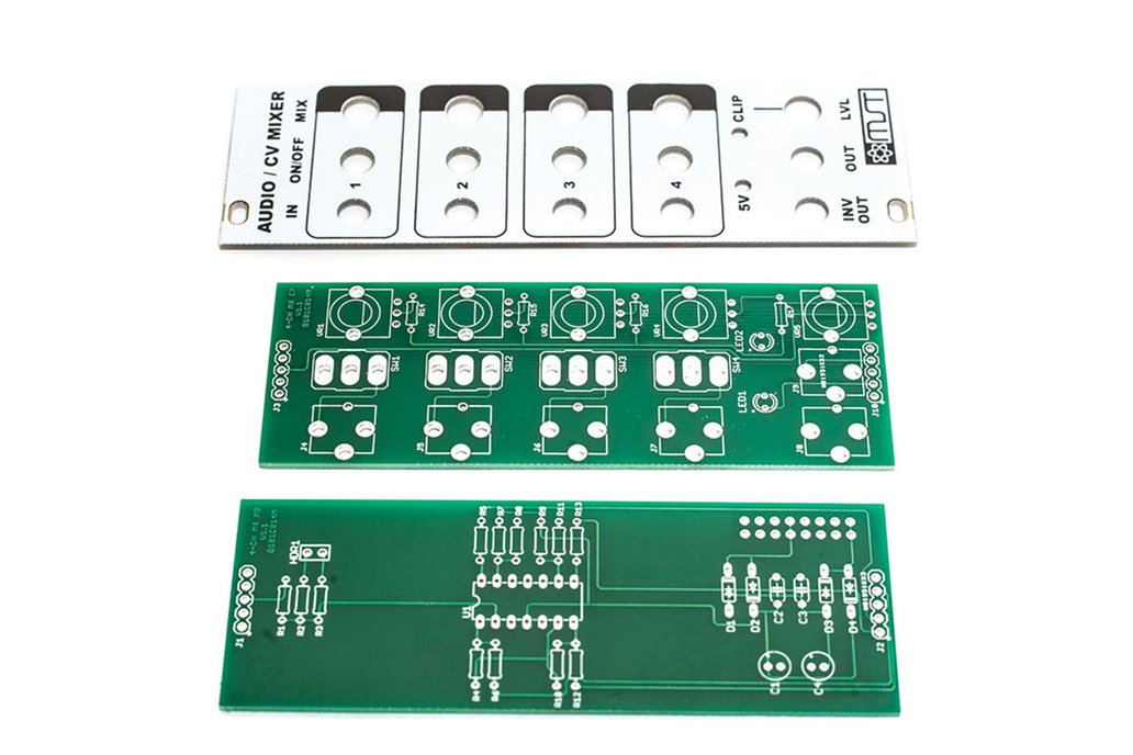 MST 4-Channel Audio / CV Mixer PCB and Panel Combo 1
