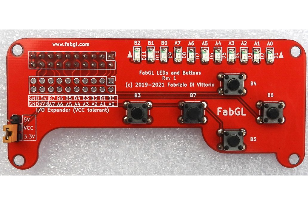 LEDs and Buttons for FabGL Development Board 1