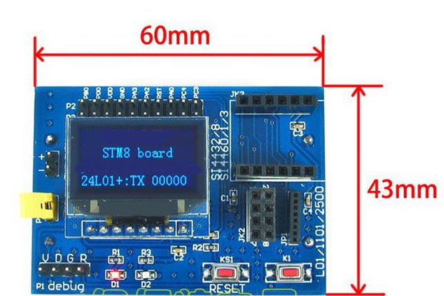 STM8 Development Board (for wireless modules)