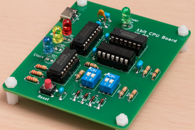 DIY 1bit CPU using 74HC series logic IC