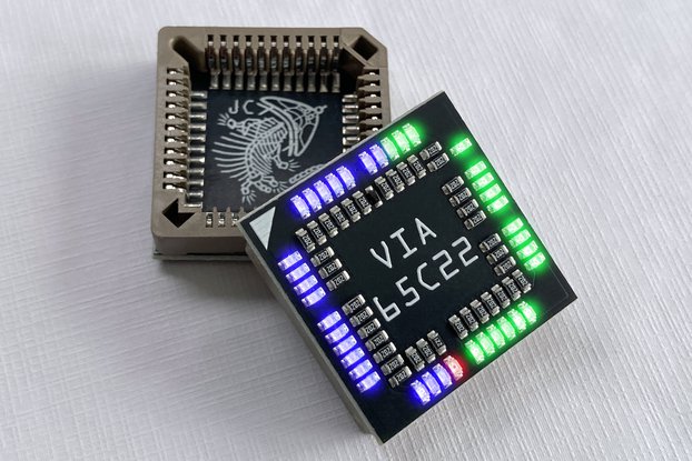 LED BlinkHAT for 6522 65C22 VIA