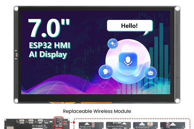 CrowPanel Advance 7.0-HMI ESP32 AI Display 800x480
