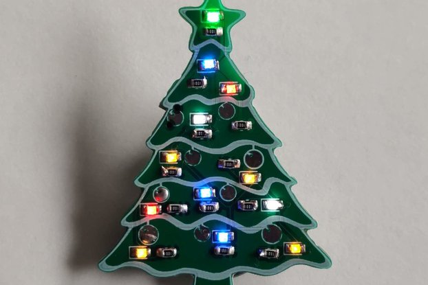 Christmas Tree led Pinbadge (incl. battery)