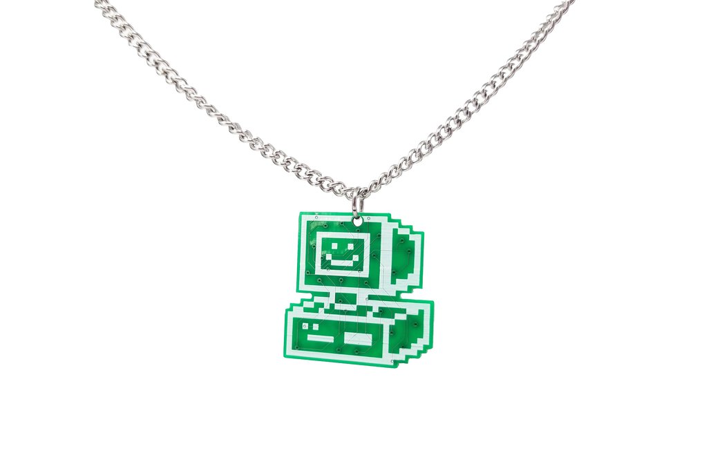 Happy Computer Circuit Board Necklace 1