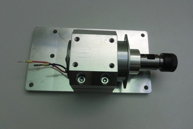 Z axis motor head mount with 24V DC spindle motor