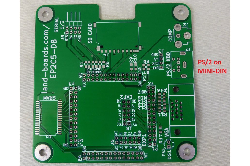 Death jaw Remission Green Z80, 6502, 6809, FPGA Multicomp PCB (EP2C5-DB) from Land Boards, LLC on  Tindie