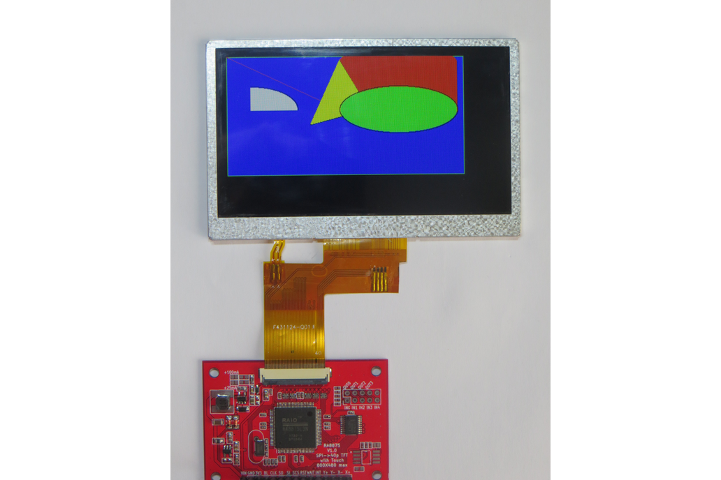 RA8875 Driver Board for 40pin TFT Touch Displays from ElecDev on Tindie