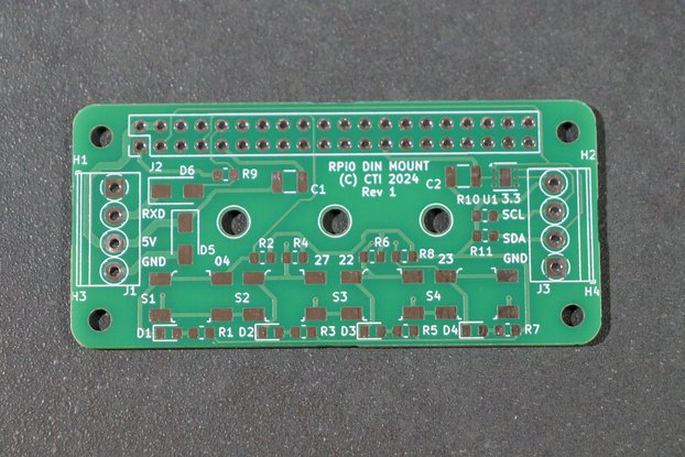 DIN Rail Mount for Raspberry Pi Zero with GPIO