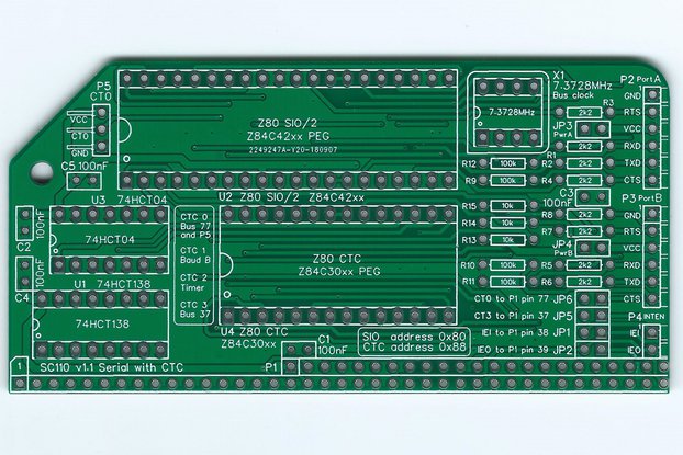 SC110 Z80 SIO/2 & CTC Board for RC2014