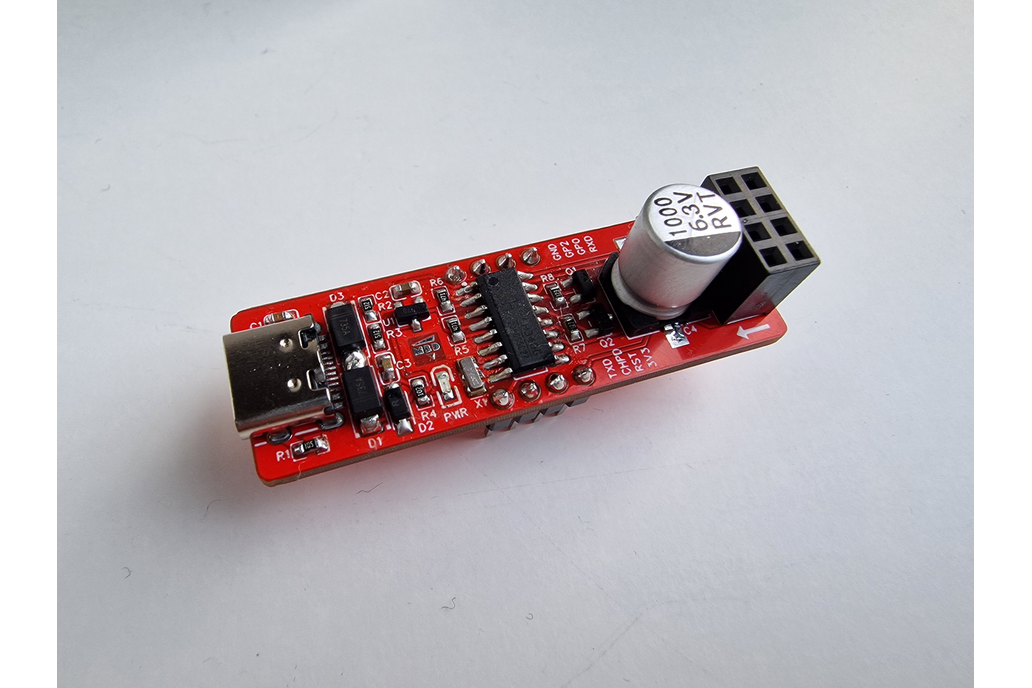 ESP-01 Programmer UART Adapter with USB-C 1