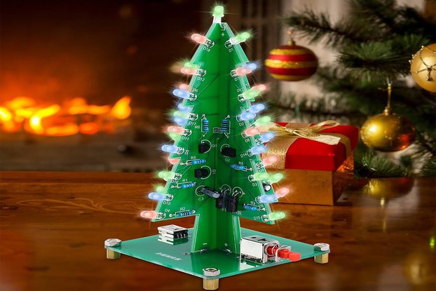 DIY Kit RGB Flash LED Light Christmas Tree