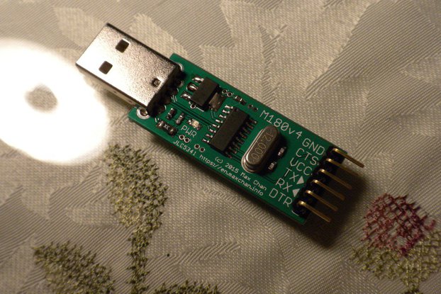 Fused USB to UART adapter (3.3V and 5V, M180/1v4)
