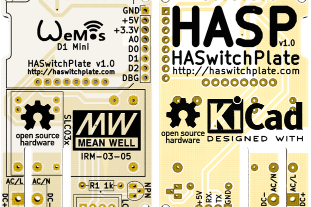 HA SwitchPlate (HASP) PCB