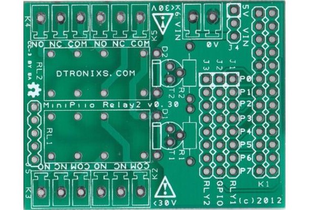 Raspberry PIIO - 2ch Relay board (PCB only)