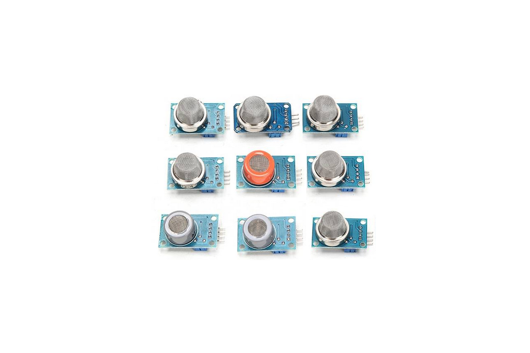 Kit of 9 Gas sensors MQx 1