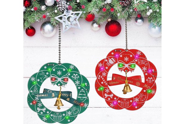 2-Pack DIY Christmas Wreath Electronics Kit