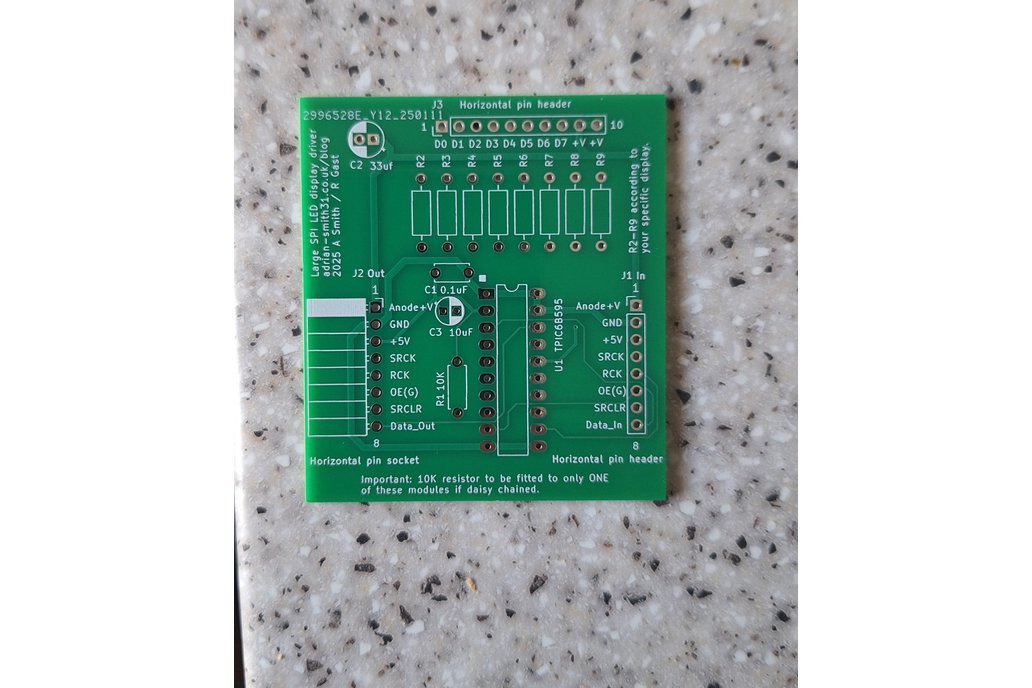 TPIC6B595 shift register breakout board 1
