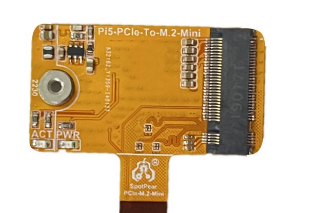 Raspberry Pi 5 PCIe to M.2 NVMe SSD Adapter
