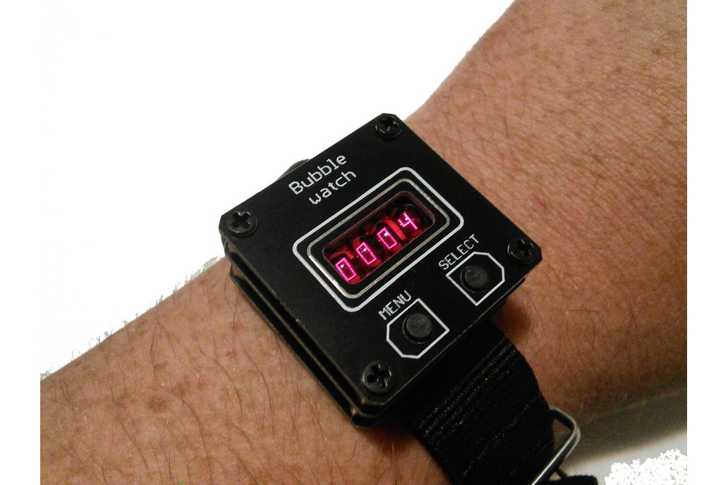 retro wrist watch with bubble display QDSP 6064 1